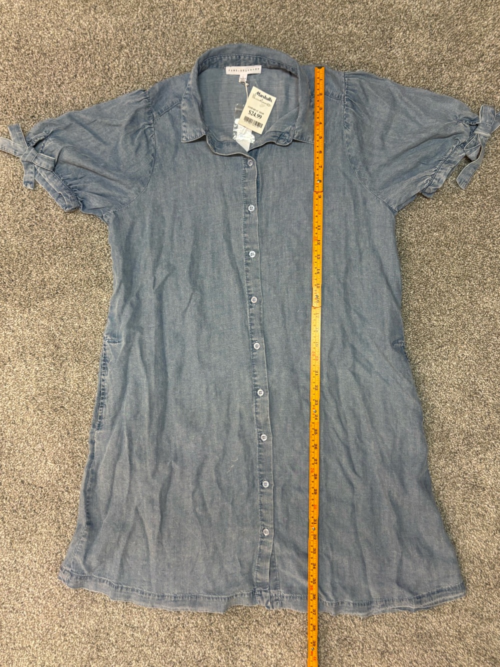 Jane and Delancey Light Denim Button-Front Midi Shirt Dress - Picture 9 of 9